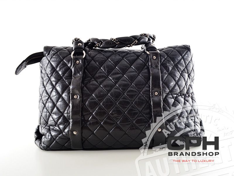 Chanel quilted bubble lambskin tote-2582