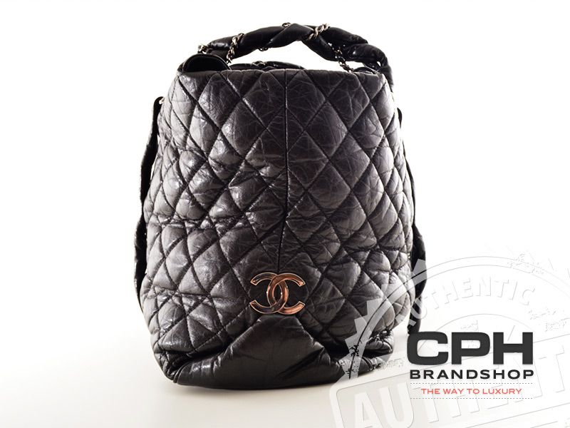 Chanel quilted bubble lambskin tote-2592