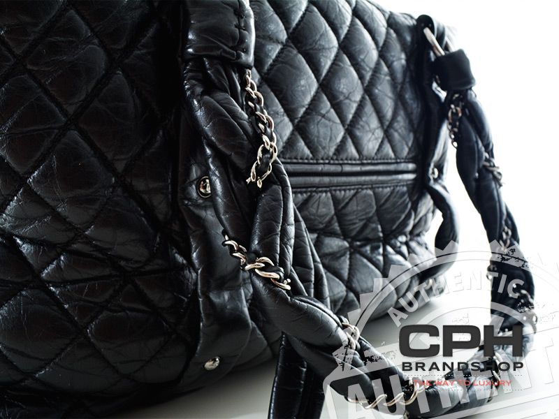 Chanel quilted bubble lambskin tote-2586